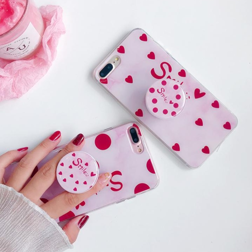 *NEW iPhone X/XS/7/8/Plus Pink Case W/Holder - Picture 4 of 8